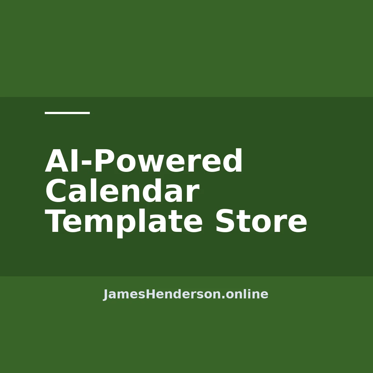 AI-Powered Calendar Template Store