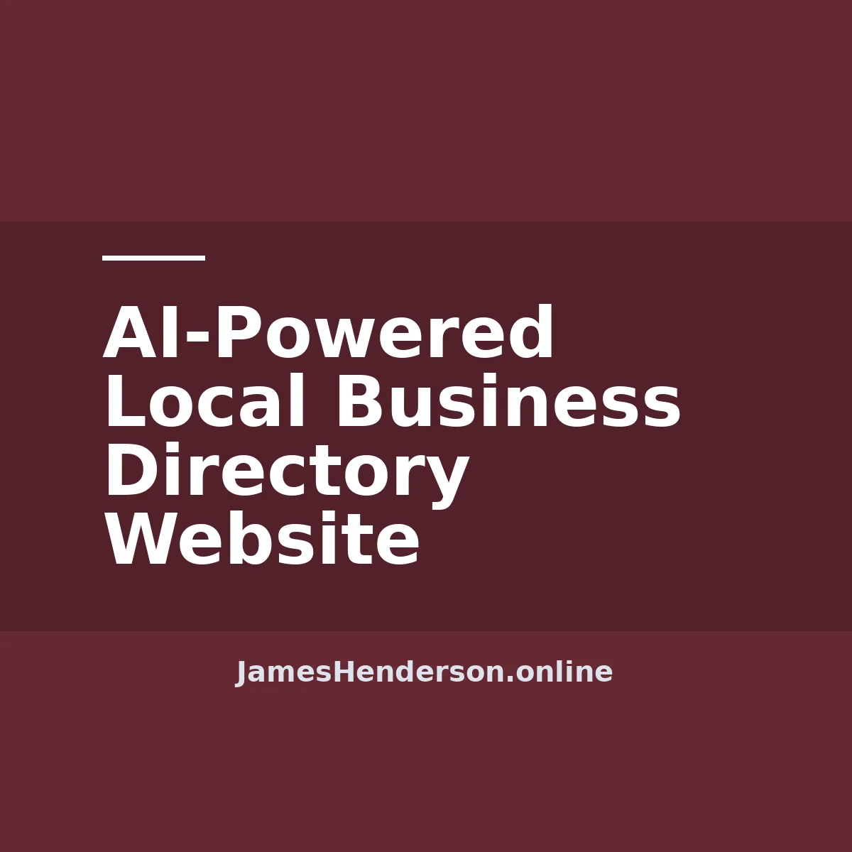 AI-Powered Local Business Directory Website