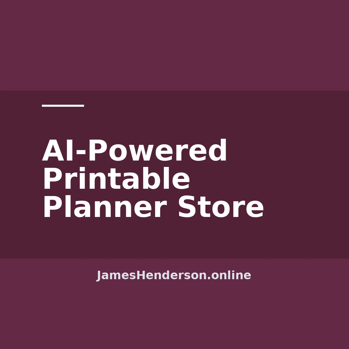 AI-Powered Printable Planner Store